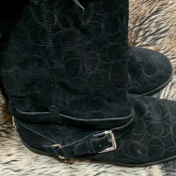 COACH Women's Thelma Signature Boot fur-lined Size 8.5 - Picture 3 of 13